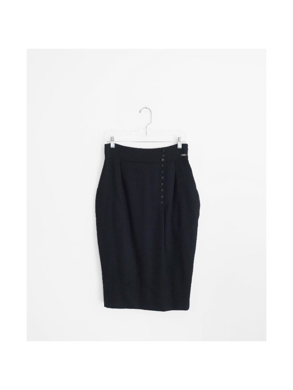 Costume National CNC Black Wool Skirt size IT 44 30 US 8